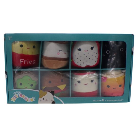 NEW 2022 Kellytoy Original Squishmallows Food Squad Plushie 5" Set-8 NIB - Picture 1 of 6